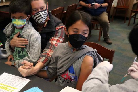 ‘It Goes Quick’: Young Kids Roll Up Their Sleeves for Vaccines in Contra Costa