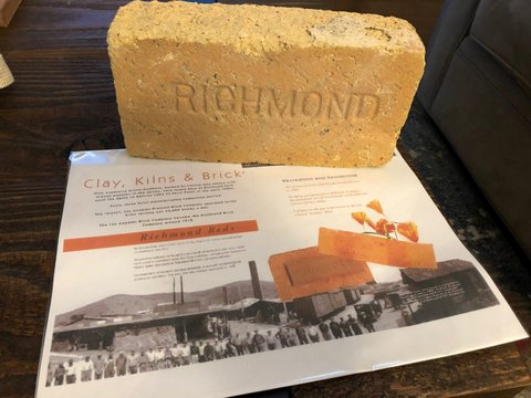 A brick stamped with the word RICHMOND