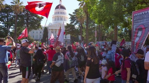 Marching Farmworkers Arrive in State Capitol, Urge Newsom to Sign AB 2183   
