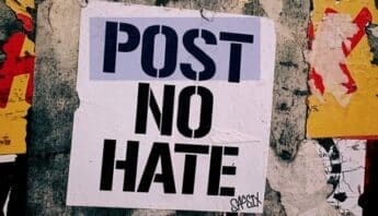 Graphic that says post no hate