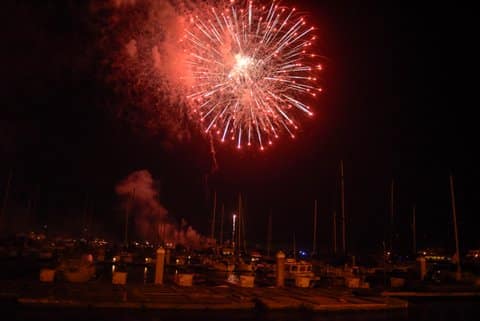 red firework