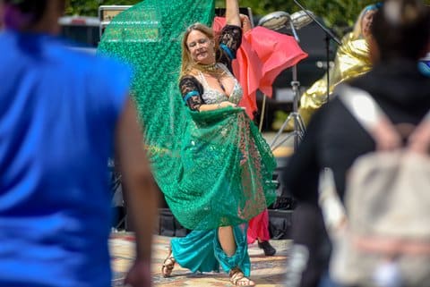 A woman dancing